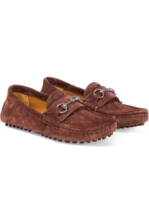 Gucci Mokassins GG Horsebit aus Veloursleder