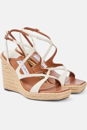 Jimmy Choo Wedge-Sandalen Ayla 110 aus Canvas