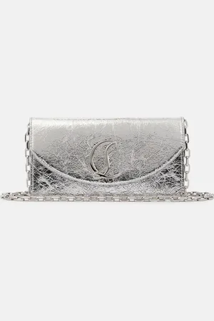 Christian Louboutin Clutch Loubi54 aus Metallic-Leder