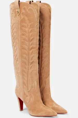 Christian Louboutin Stiefel Santia Botta 85 aus Veloursleder