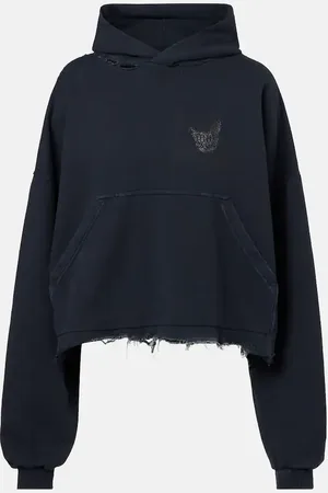 Balenciaga Distressed-Hoodie aus Jersey