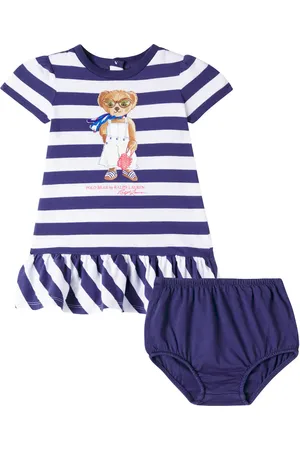 Ralph Lauren Baby Set Polo Bear aus Kleid und Höschen