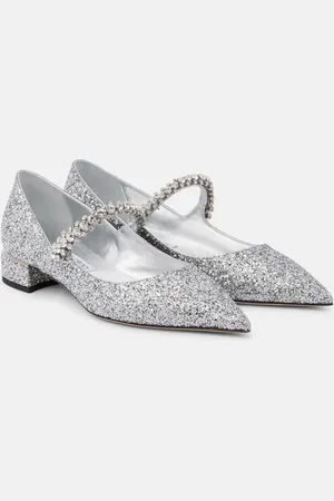 Jimmy Choo Verzierte Mary-Jane-Ballerinas Bing 25 mit Glitter