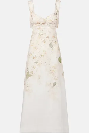 ZIMMERMANN Midikleid Balance aus Leinen