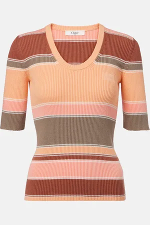 Chloé Chloé Geripptes Top aus Baumwolle
