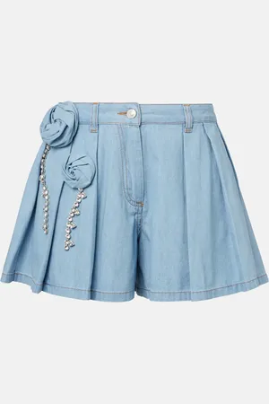 AREA Verzierte Shorts aus Denim