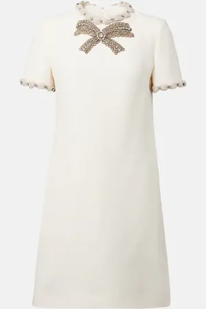 VALENTINO Verziertes Minikleid aus Wolle und Seide