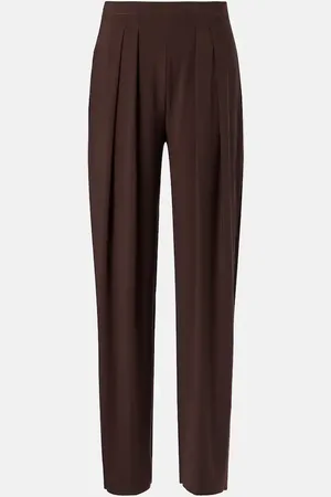 Norma Kamali Weite High-Rise-Hose aus Jersey