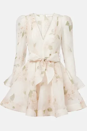 ZIMMERMANN Minikleid Balance aus Leinen und Seide