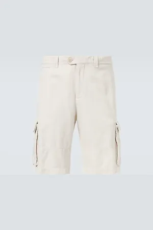 Brunello Cucinelli Cargo-Shorts aus Baumwolle und Leinen