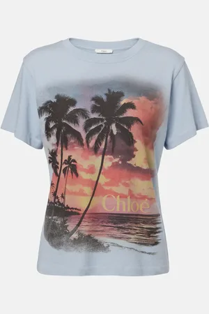 Chloé Chloé Bedrucktes T-Shirt aus Baumwolle