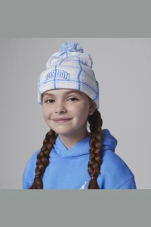 Jordan Karierte Feiertags-Beanie mit Bommel (ältere Kinder)