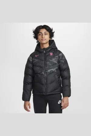 Nike FC Chelsea Third Fußballjacke mit Synthetikfüllung und Kapuze für ältere Kinder