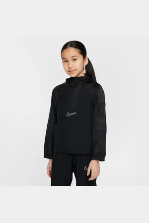 Nike AcademyFußball-Trainingsjacke mit Kapuze und Halbreißverschluss (ältere Kinder)