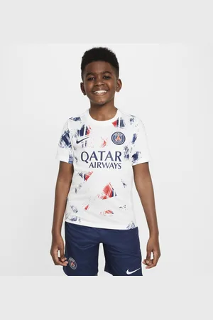 Nike Paris Saint-Germain Academy Pro Away Dri-FIT kurzärmeliges Pre-Match-Fußballoberteil (ältere Kinder)