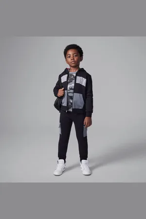 Jordan Zweiteiliges Fleece-Hoodie-Set mit aufgesetzten Taschen und durchgehendem Reißverschluss (jüngere Kinder)