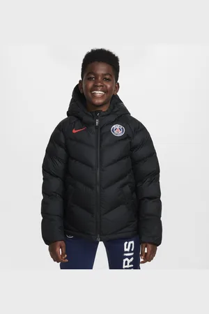 Nike Paris Saint-Germain Fußballjacke mit Synthetikfüllung und Kapuze für ältere Kinder