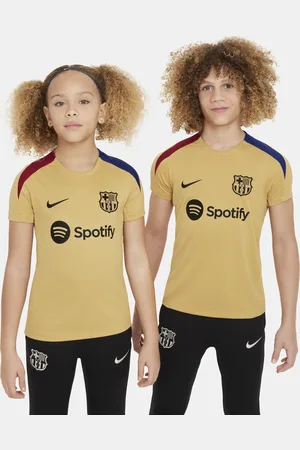 Nike FC Barcelona Strike Dri-FIT Kurzarm-Fußballoberteil aus Strickmaterial (ältere Kinder)