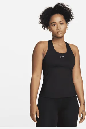 Nike Swoosh gepolstertes Sport-BH-Tanktop mit mittlerem Halt für Damen
