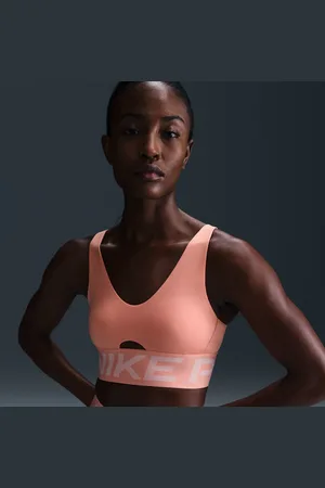Nike Pro Indy PlungeGepolsterter Sport-BH mit mittlerem Halt