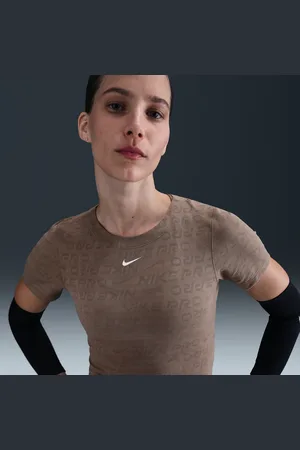 Nike ProCropped Kurzarm-Jacquard-Oberteil (Damen)