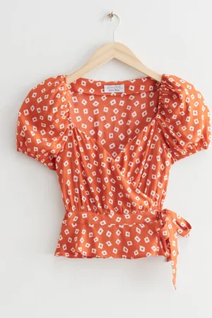 & OTHER STORIES Wickelbluse Mit Puffärmeln - , 32