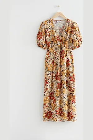 & OTHER STORIES Bedrucktes Midikleid Mit Puffärmeln - , 32