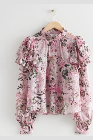 & OTHER STORIES Rüschenbluse Mit Raffungen Und Stehkragen - , 32