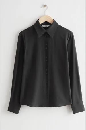 & OTHER STORIES Seidenbluse Mit Perlmuttknöpfen - , 32