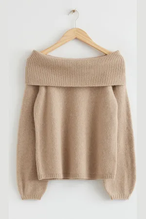 & OTHER STORIES Schulterfreier Grobstrickpullover Aus Wolle - , XS