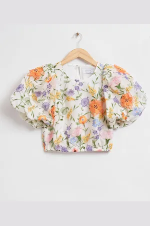 & OTHER STORIES Voluminöse Bestickte Bluse Mit Puffärmeln - , 32