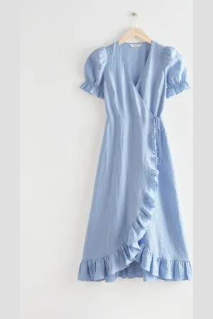 & OTHER STORIES Midi-Wickelkleid Aus Leinen - , 32