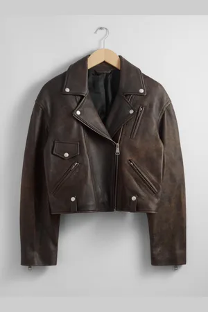 & OTHER STORIES Oversized-Lederjacke Im Bikerstil - , 32