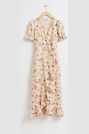& OTHER STORIES Midi-Wickelkleid Aus Leinen - , 32