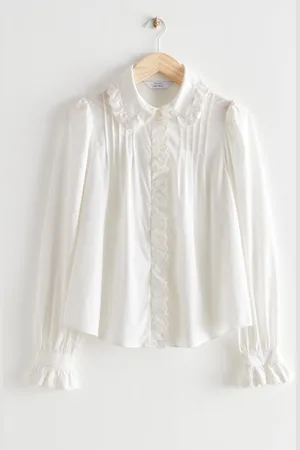 & OTHER STORIES Bluse Mit Besticktem Wellensaum - , 32