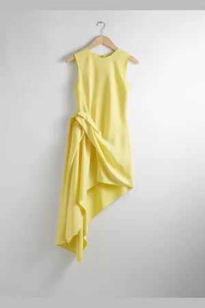 & OTHER STORIES Drapiertes, Asymmetrisches Midikleid - , 32