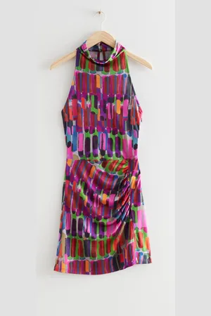 & OTHER STORIES Bedrucktes Minikleid Mit Wasserfallausschnitt - , XS