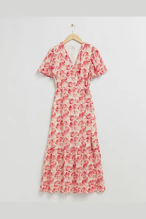 & OTHER STORIES Midi-Wickelkleid Mit Volantärmeln - , 32
