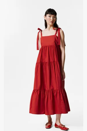 & OTHER STORIES Gestuftes Midikleid Mit Bändern - , 32