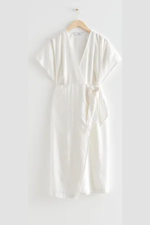 & OTHER STORIES Midi-Wickelkleid Aus Leinen - , 32