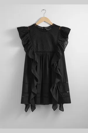 & OTHER STORIES Besticktes Minikleid Mit Rüschen - , 32