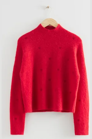 & OTHER STORIES Pullover Mit Stehkragen Und Herzstickerei - , XS
