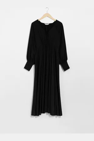 & OTHER STORIES Midikleid Aus Satin Mit V-Ausschnitt - , XS