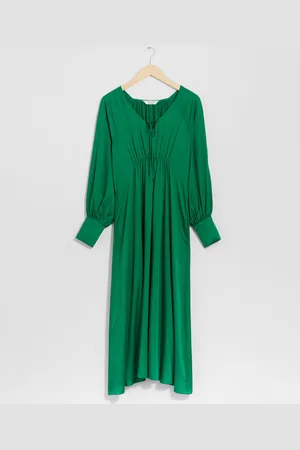 & OTHER STORIES Midikleid Aus Satin Mit V-Ausschnitt - , XS