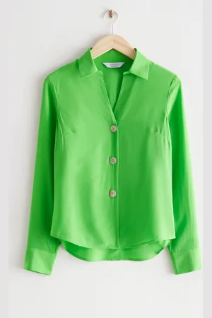 & OTHER STORIES Seidenbluse Mit Perlmuttknöpfen - , 32