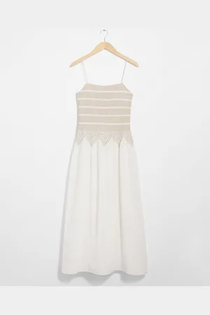 & OTHER STORIES Gesmoktes Midikleid Mit Schmalen Trägern - , 32
