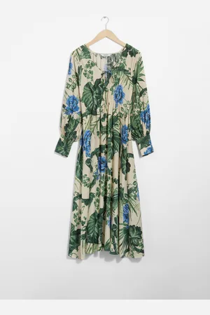 & OTHER STORIES Midikleid Aus Satin Mit V-Ausschnitt - , XS