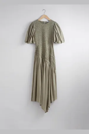 & OTHER STORIES Asymmetrisches Midikleid Mit Smokdetails - , 32
