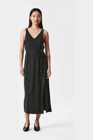 & OTHER STORIES Cupro-Midikleid Mit V-Ausschnitt - , XS