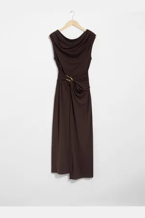 & OTHER STORIES Drapiertes Midikleid - , XS